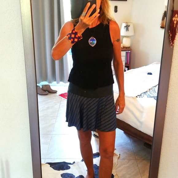 Halo Lambs Leather Waist Mini Skirt - swing style zipper side Sold Out Design - Picture 3 of 8